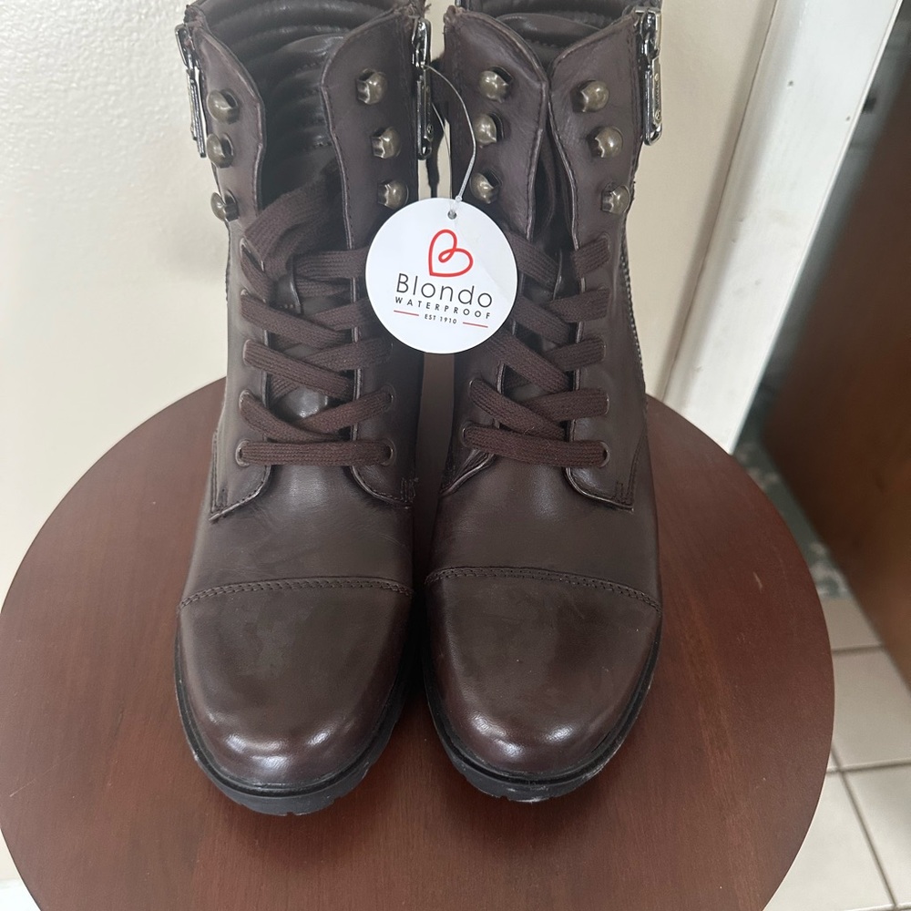 Blondo Mady Waterproof Brown Boots Size 6.5